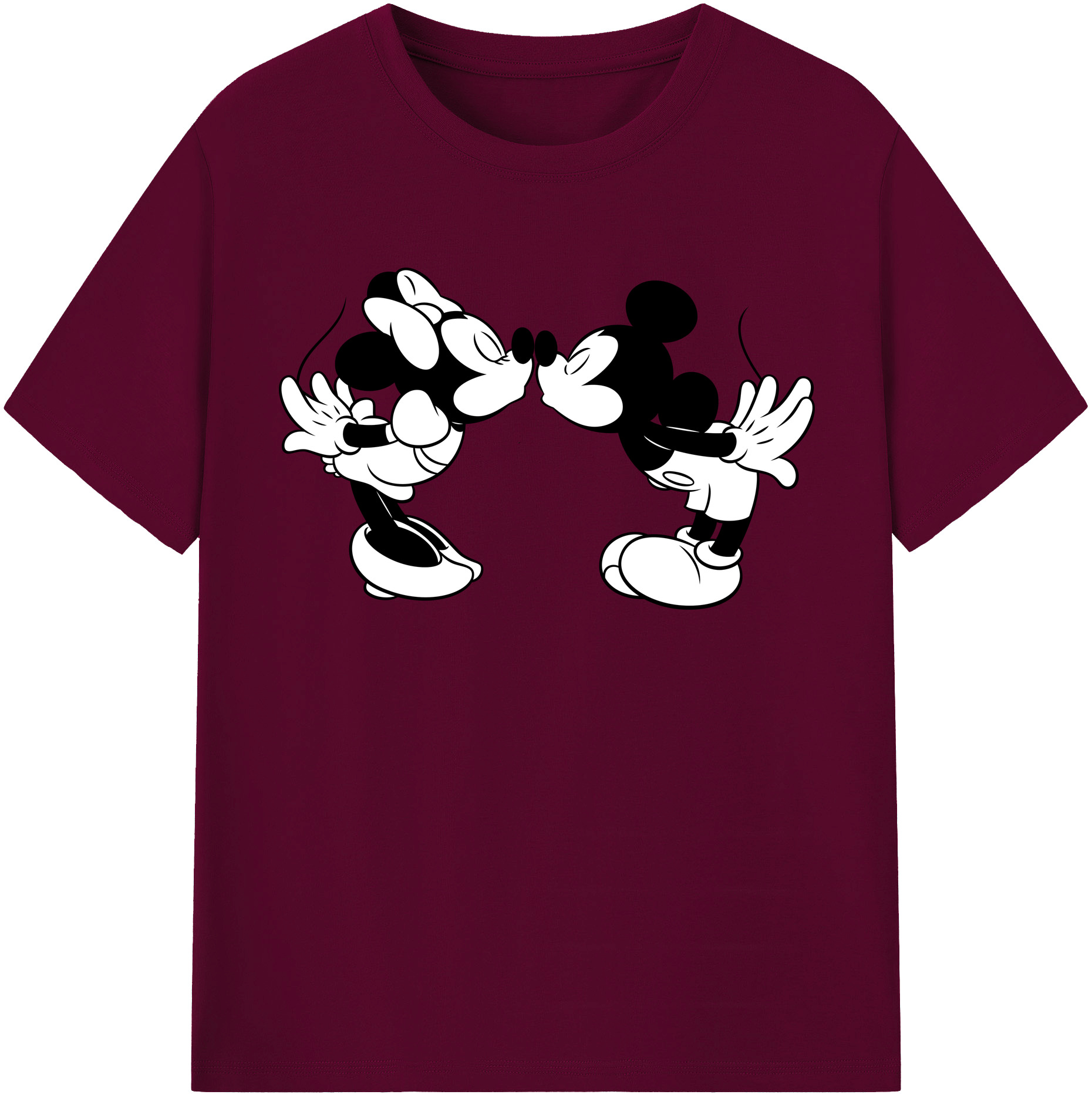 （画像用） ミッキーマウス Mickey Mouse レディースカジュアルプリントTシャツ（綿100％）